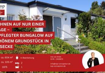 PROVISIONSFREI Wohnen auf nur einer Etage – 
Gepflegter Bungalow auf schönem Grundstück in Geisecke