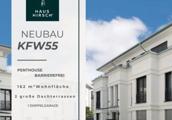 Neubau 162 m²-Barrierefreie Penthouse mit zwei XL-Dachterrassen und moderner Energieeffizienz KFW55