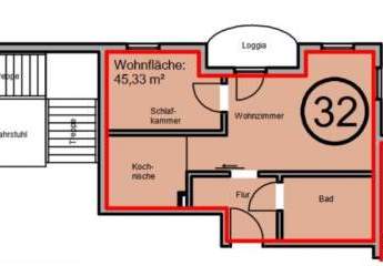 Seniorenwohnanlage Burg – Gemütliche 2-Raumwohnung mit Loggia im Dachgeschoss bna60