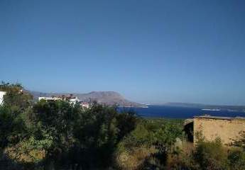 MIT VIDEO: Kreta - Kokkino Chorio - großes Baugrundstück in der Mitte des Dorfes mit Meerblick zum Verkauf