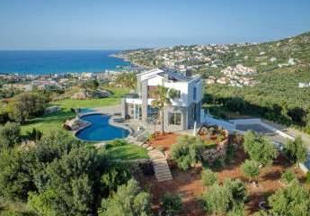 Kreta, Almyrida: Luxuriöse Designervilla mit herrlichem Meerblick zu verkaufen