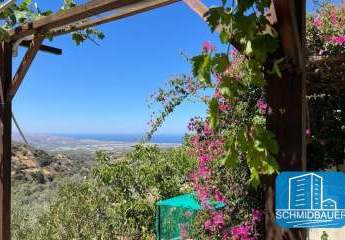 Kreta, Magarikari: Charmantes Haus mit herrlichem Meerblick mit weiteren Baurechten zu verkaufen