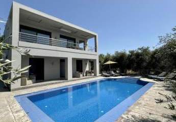 Kreta, Almyrida: Moderne Villa mit herrlichem Meerblick und Bergblick zu verkaufen