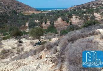 Kreta, Kalamaki: Grundstück mit herrlichem Meerblick und einer Vorbaugenehmigung für 4 Häuser zu verkaufen