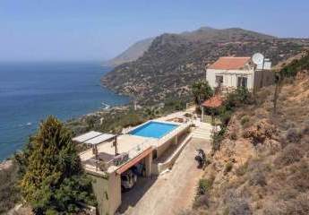 Kreta, Ravdoucha: Spektakuläre Villa mit unverbaubarem Meerblick zu verkaufen