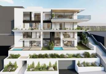 Kreta, Rethymno: Neubau-Projekt! Luxus-Apartment in einem Komplex mit Meerblick zu verkaufen