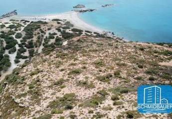 Kreta, Paleochora: Grundstück direkt am Meer mit herrlichem Meerblick auf das Libysche Meer zu verkaufen