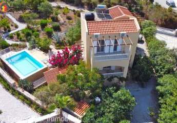 Kreta, Kokkino Chorio Villa mit atemberaubendem Meerblick u.priv. Pool