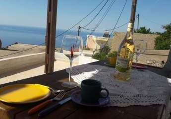 Kreta, Tourloti renoviertes Steinhaus mit Panorama-Meerblick