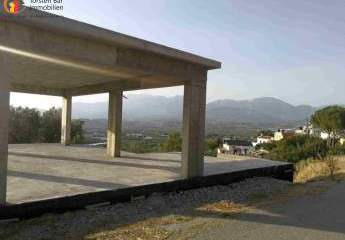 Kreta Kouse Villa im Bau - mit Blick auf die Messara-Ebene