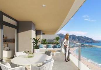 Apartment mit Terrasse gelegen in Benidorm an der Costa Blanca Nord ausgestattet mit 1 Schlafzimmer und 1 Badezimmer