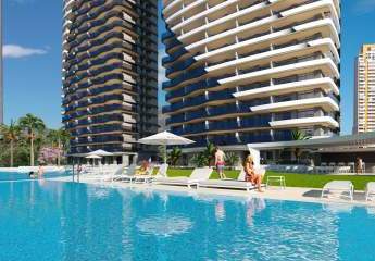 Apartment mit Terrasse gelegen in Benidorm an der Costa Blanca Nord ausgestattet mit 3 Schlafzimmer und 2 Badezimmer