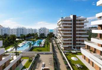 Apartment mit Terrasse gelegen in Villajoyosa an der Costa Blanca Nord mit 3 Schlafzimmer Und 2 Bädern