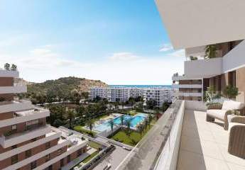 Apartment mit Terrasse gelegen in Villajoyosa an der Costa Blanca Nord ausgestattet mit 2 Schlafzimmer Und 2 Bädern