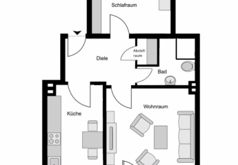 Balkonwohnung mit stufenfreiem Zugang (EG)